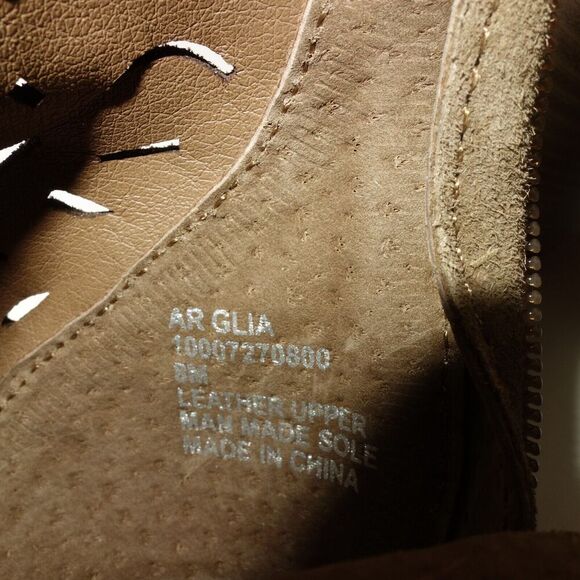 NEW American Rag Glia Perforated Suede Shooties Booties Peep Toe Women's 8 Brown - Picture 6 of 6